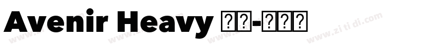 Avenir Heavy 常规字体转换